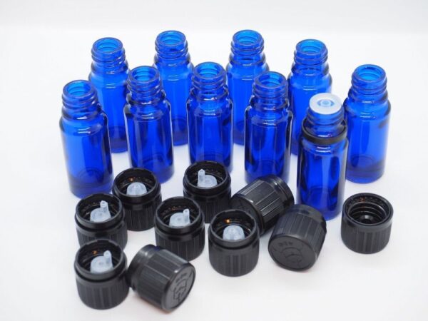 Leerflaschen Blauglas für ätherische Öle 10ml – Bild 4