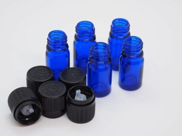 Leerflaschen Blauglas für ätherische Öle 5ml