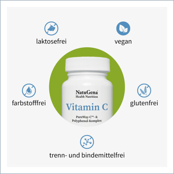 NatuGena Vitamin C vegan 90 Kapseln – Bild 4
