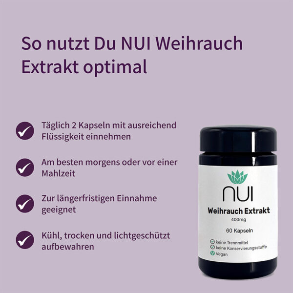 NUI Weihrauch 400mg 60 Kapseln Made in Austria – Bild 4